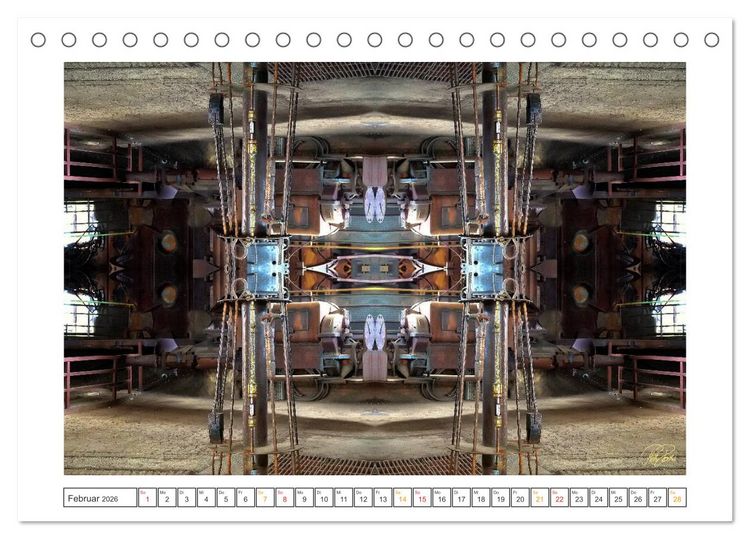 Produktbild: Faszination Spiegelung - Industrie und Technik (Tischkalender 2026 DIN A5 quer), CALVENDO Monatskalender