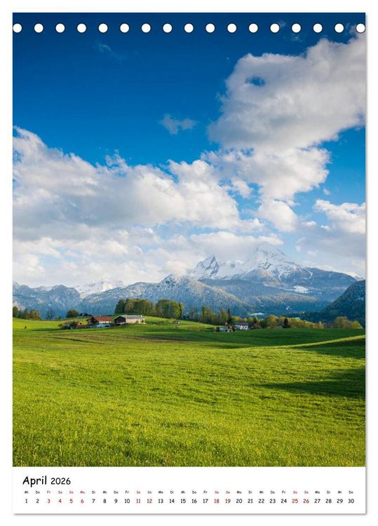 Produktbild: Willkommen im Berchtesgadener Land (Tischkalender 2026 DIN A5 hoch), CALVENDO Monatskalender