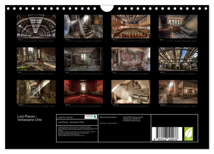 Produktbild: Lost Places - Verlassene Orte (Wandkalender 2026 DIN A4 quer), CALVENDO Monatskalender