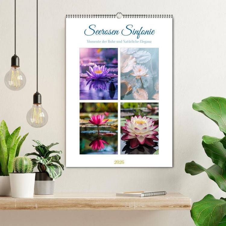 Produktbild: Seerosen Sinfonie (Wandkalender 2026 DIN A2 hoch), CALVENDO Monatskalender