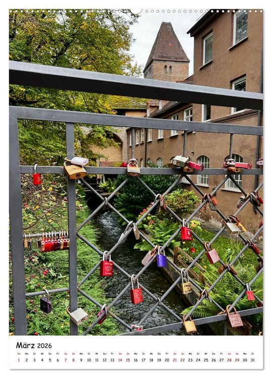Produktbild: Unverg&auml;ngliche Liebe - Liebesschl&ouml;sser romantische Symbolik f&uuml;r die ewige Liebe (hochwertiger Premium Wandkalender 2026 DIN A2 hoch), Kunstdruck in Hochglanz