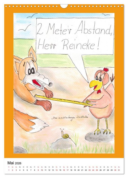 Produktbild: Das mecklenburger Landhuhn "Krisenh&uuml;hner" (Wandkalender 2026 DIN A3 hoch), CALVENDO Monatskalender