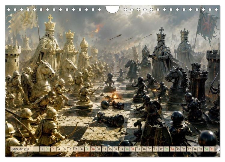 Produktbild: Strategie auf dem Schachbrett (Wandkalender 2027 DIN A4 quer), CALVENDO Monatskalender