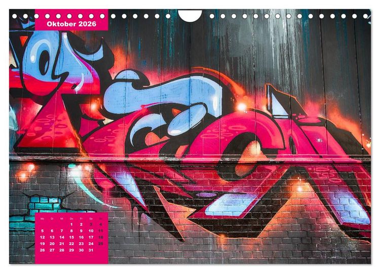 Produktbild: Graffiti (Wandkalender 2026 DIN A4 quer), CALVENDO Monatskalender