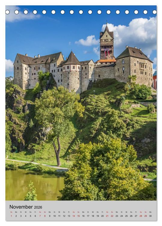 Produktbild: LOKET UND EGER Zwei idyllische Orte in Westb&ouml;hmen (Tischkalender 2026 DIN A5 hoch), CALVENDO Monatskalender
