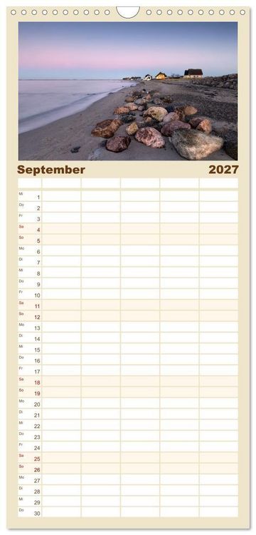 Produktbild: Familienplaner 2027 - Schleswig-Holstein - Momente zwischen den Meeren mit 5 Spalten (Wandkalender, 21 x 45 cm) CALVENDO