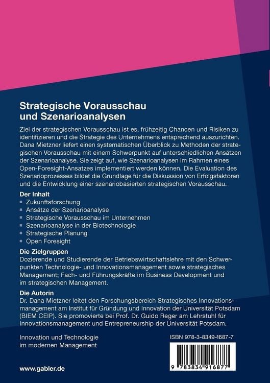Produktbild: Strategische Vorausschau und Szenarioanalysen