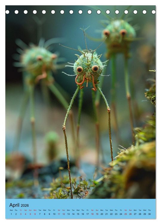 Produktbild: Microbial Cuteness (Desk Calendar 2026 DIN A5 portrait), CALVENDO 12 Month DeskCalendar