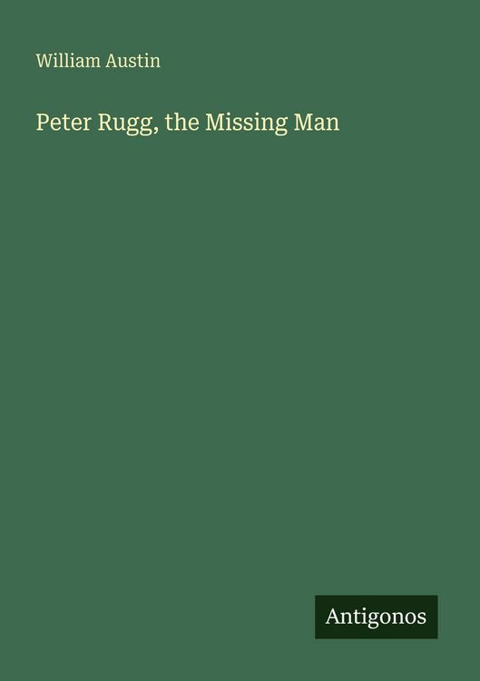 Produktbild: Peter Rugg, the Missing Man