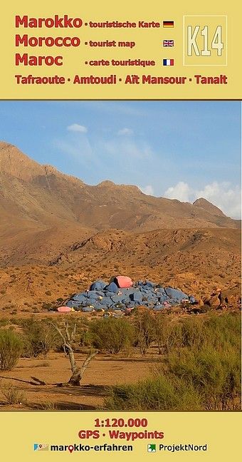 Produktbild: K14: Tafraoute - Amtoudi - A&iuml;t Mansour - Tanalt 1:120.000 + GPS-Waypoints