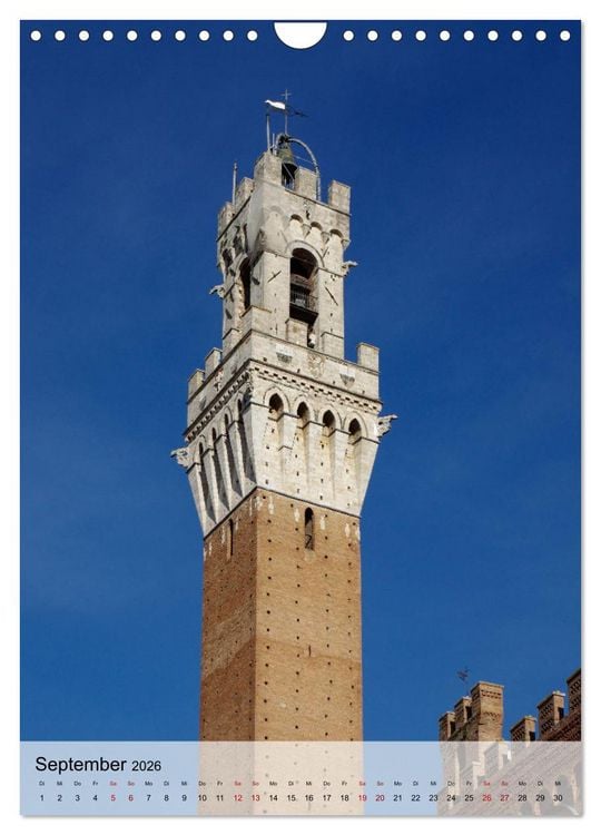 Produktbild: Siena - Die Toskana in Hochform (Wandkalender 2026 DIN A4 hoch), CALVENDO Monatskalender