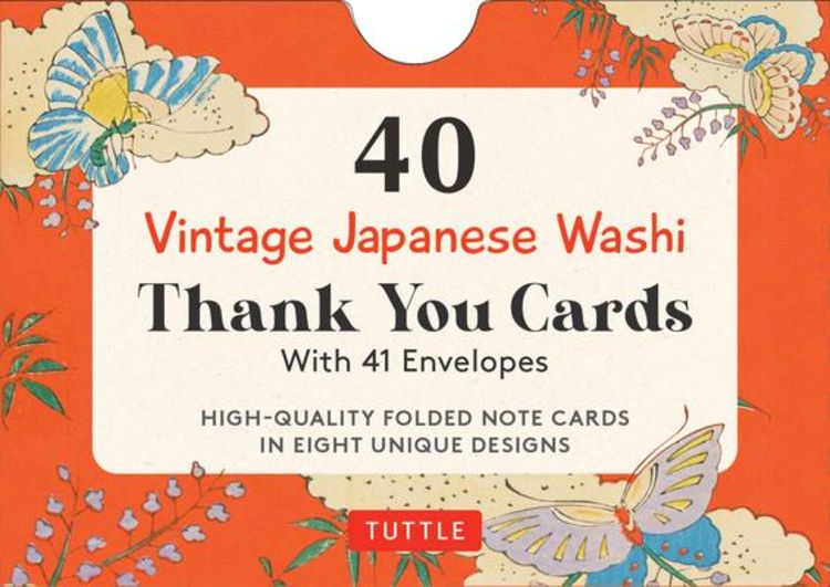 Produktbild: 40 Thank You Cards in Vintage Japanese Washi Designs