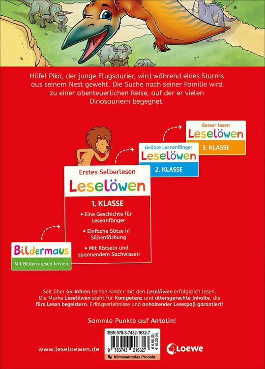 Produktbild: Lesel&ouml;wen 1. Klasse - Abenteuer im Land der Dinos