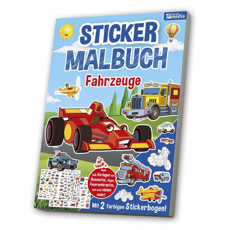 Produktbild: Stickermalbuch: Fahrzeuge