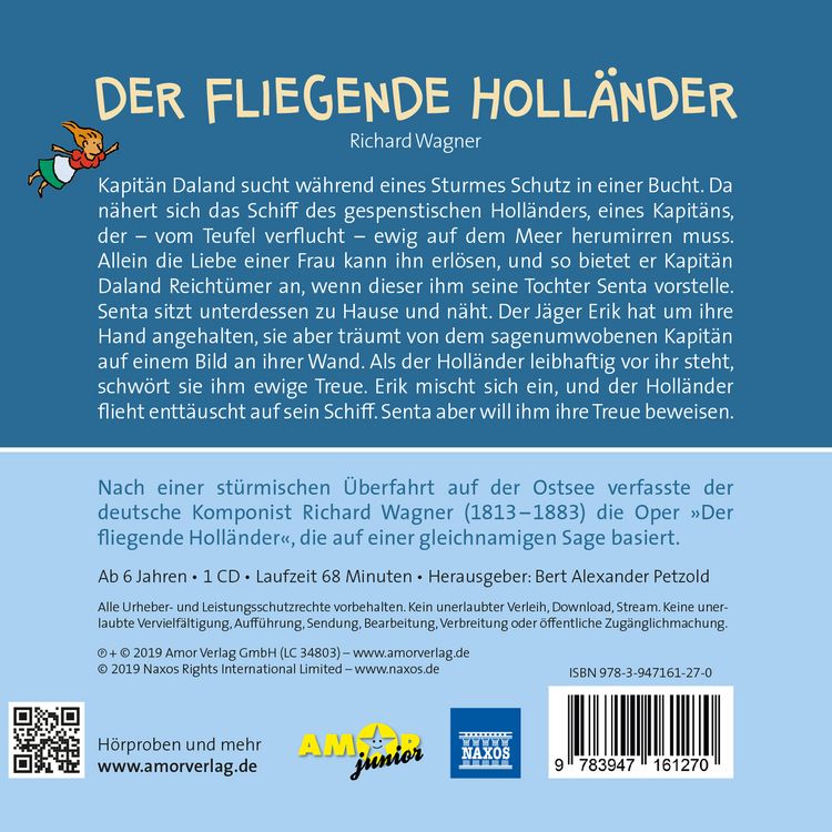 Produktbild: Der fliegende Holl&auml;nder, Gro&szlig;e Oper f&uuml;r kleine H&ouml;rer, Die ZEIT-Edition