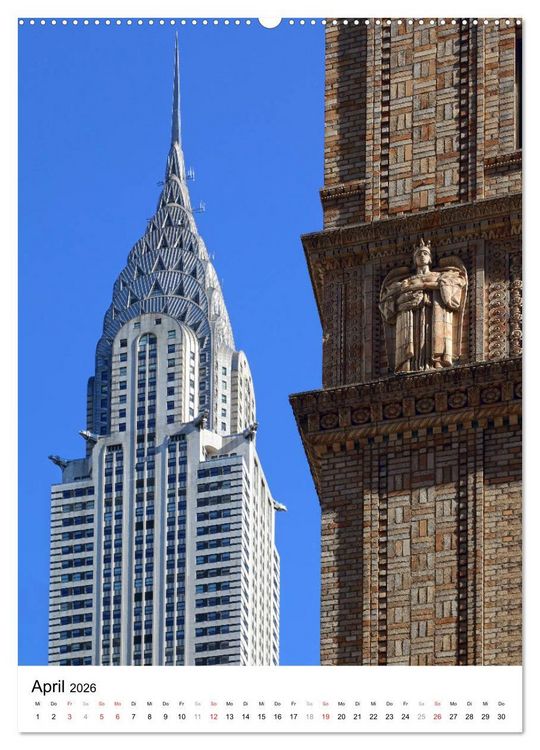 Produktbild: New Yorks architektonische Highlights (Wandkalender 2026 DIN A2 hoch), CALVENDO Monatskalender
