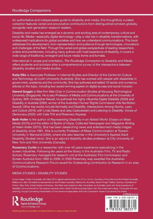 Produktbild: The Routledge Companion to Disability and Media