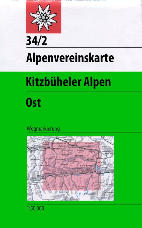 Produktbild: DAV Alpenvereinskarte 34/2 Kitzb&uuml;heler Alpen Ost 1 : 50 000 Wegmarkierungen