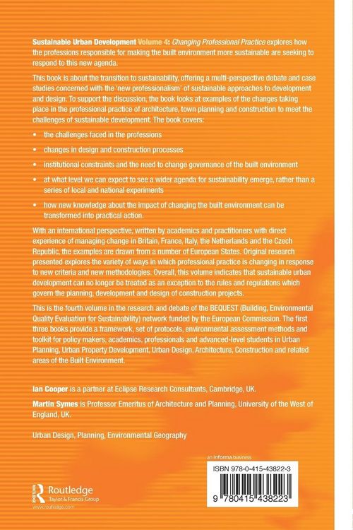 Produktbild: Sustainable Urban Development Volume 4