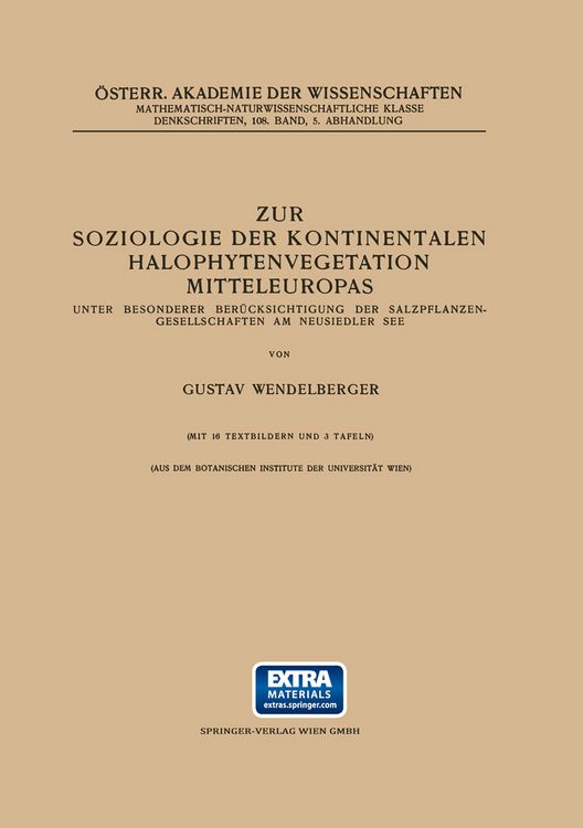 Produktbild: Zur Soziologie der Kontinentalen Halophytenvegetation Mitteleuropas