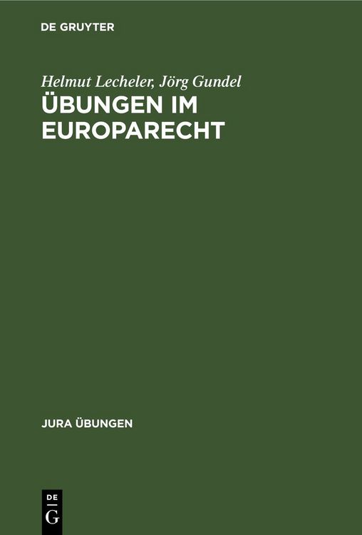 Produktbild: &Uuml;bungen im Europarecht