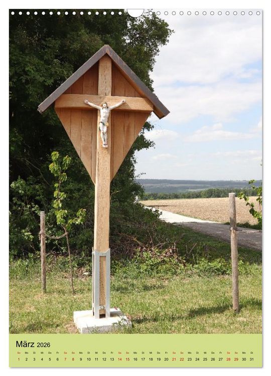 Produktbild: Wegkreuze - christliche Symbole am Wegesrand (Wandkalender 2026 DIN A3 hoch), CALVENDO Monatskalender