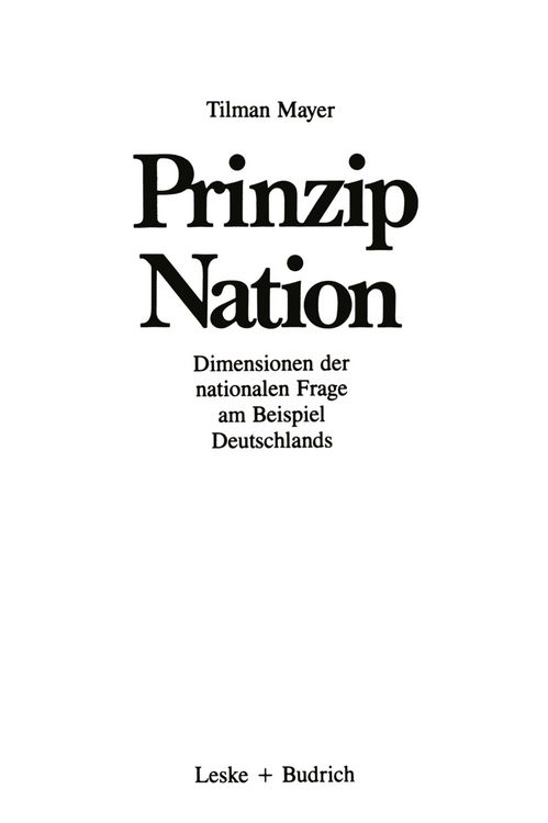 Produktbild: Prinzip Nation