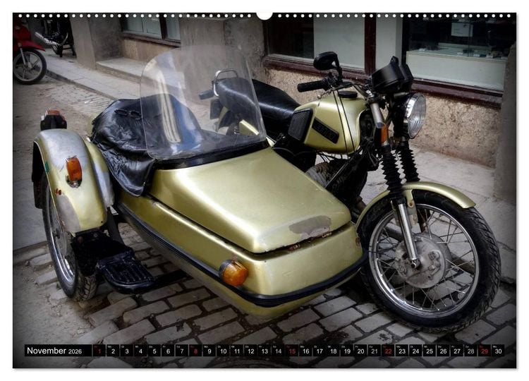 Produktbild: Motorrad-Gespanne in Kuba (Wandkalender 2026 DIN A2 quer), CALVENDO Monatskalender