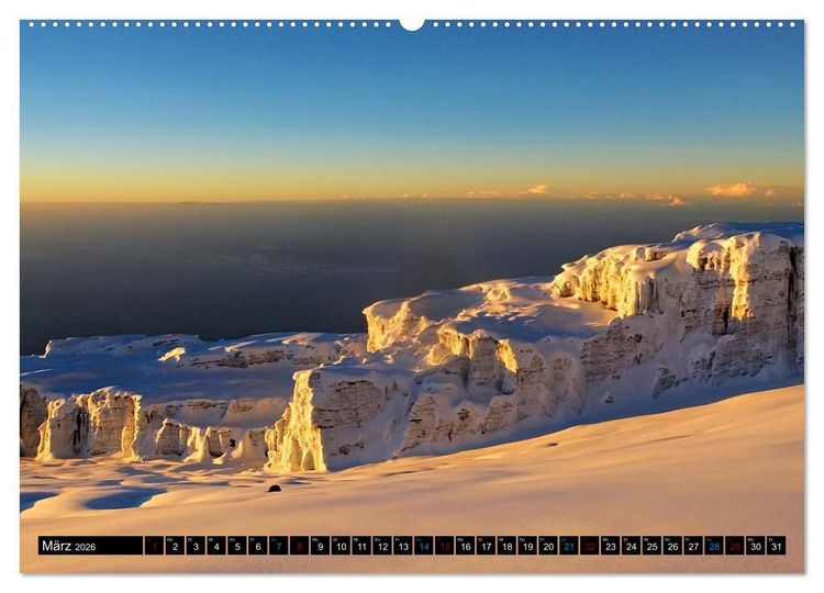 Produktbild: Kilimanjaro - das Dach Afrikas (hochwertiger Premium Wandkalender 2026 DIN A2 quer), Kunstdruck in Hochglanz