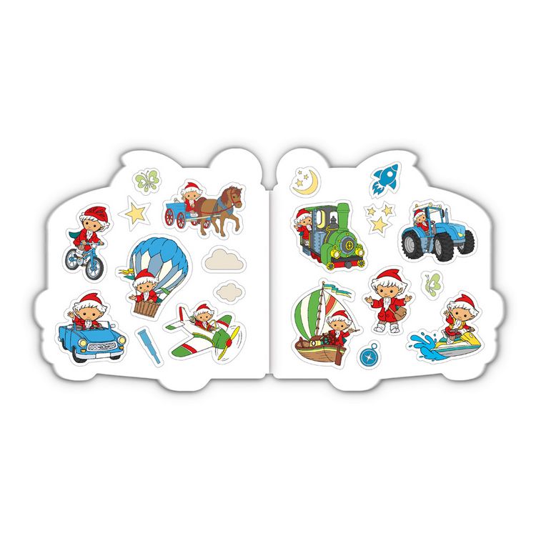 Produktbild: Tr&ouml;tsch Unser Sandm&auml;nnchen Mini-Malbuch mit Stickern Fahrzeuge| Ab 3 Jahren