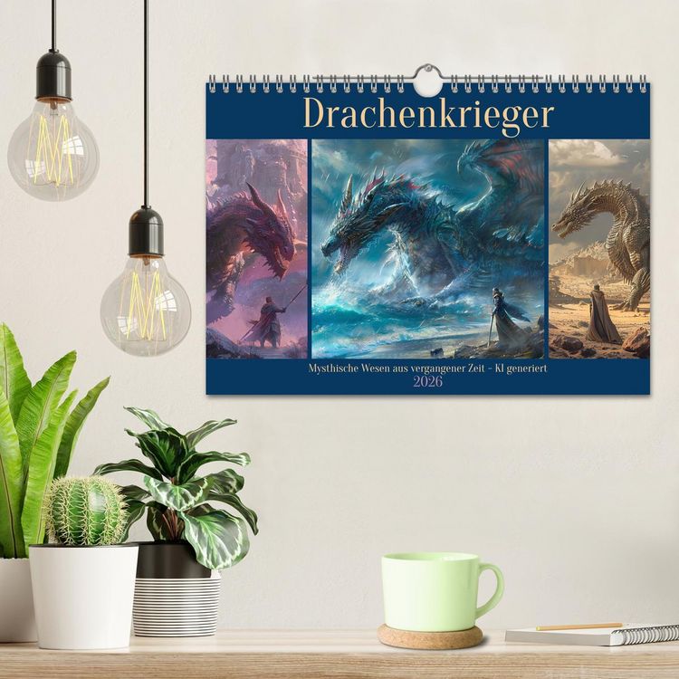 Produktbild: Drachenkrieger (Wandkalender 2026 DIN A4 quer), CALVENDO Monatskalender