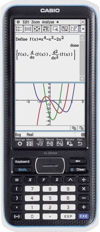 Produktbild: Casio FX-CP400 Grafikrechner Schwarz Display (Stellen): 25 batteriebetrieben (B x H x T) 89 x 21.1 x 206 mm
