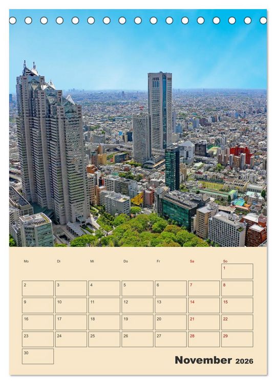 Produktbild: Tokio - Terminplaner (Tischkalender 2026 DIN A5 hoch), CALVENDO Monatskalender