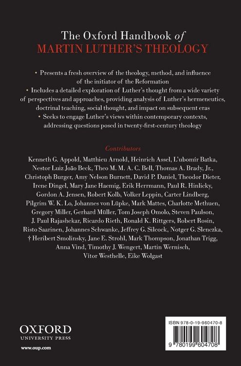 Produktbild: The Oxford Handbook of Martin Luther's Theology