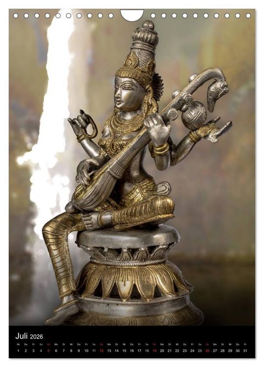 Produktbild: SKULPTUREN Hinduistische G&ouml;ttinnen und G&ouml;tter &bull; Buddhas (Wandkalender 2026 DIN A4 hoch), CALVENDO Monatskalender
