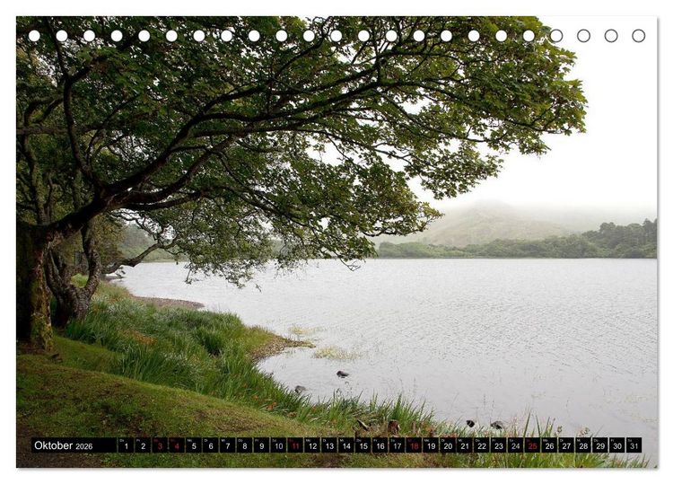 Produktbild: Quer durch Irland - Landschaften pur (Tischkalender 2026 DIN A5 quer), CALVENDO Monatskalender