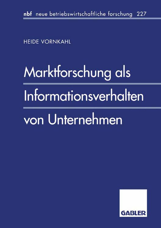 Produktbild: Marktforschung als Informationsverhalten von Unternehmen