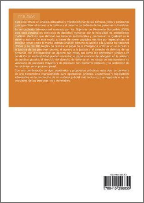 Produktbild: Acceso a la justicia y derecho de defensa de las personas vulnerables