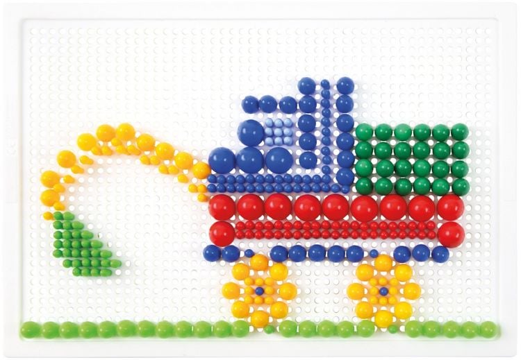 Lena Steckmosaik Gioco Mosaico Per Bambini 80 Tappi Colorati Dai 3 Anni Creatività - 5