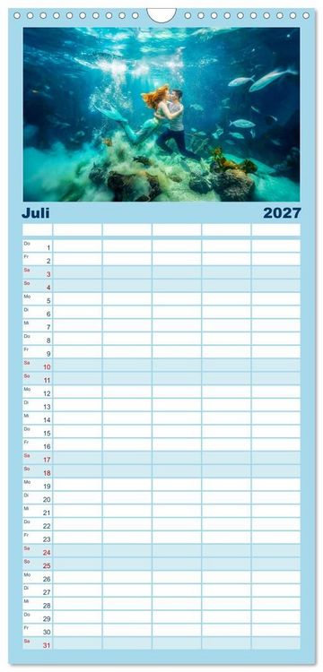 Produktbild: Familienplaner 2027 - Sirenen - die unheimliche Verlockung mit 5 Spalten (Wandkalender, 21 x 45 cm) CALVENDO