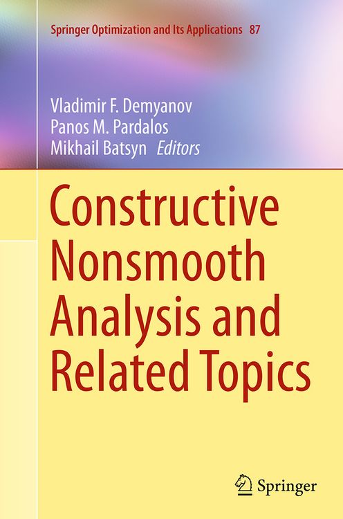 Produktbild: Constructive Nonsmooth Analysis and Related Topics