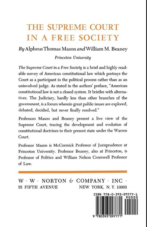 Produktbild: The Supreme Court in a Free Society