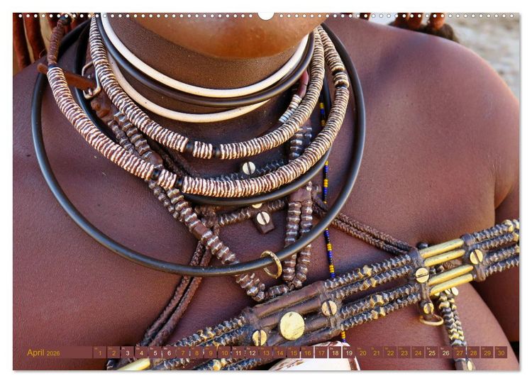 Produktbild: Himba - Der Schmuck der sch&ouml;nen Frauen (hochwertiger Premium Wandkalender 2026 DIN A2 quer), Kunstdruck in Hochglanz