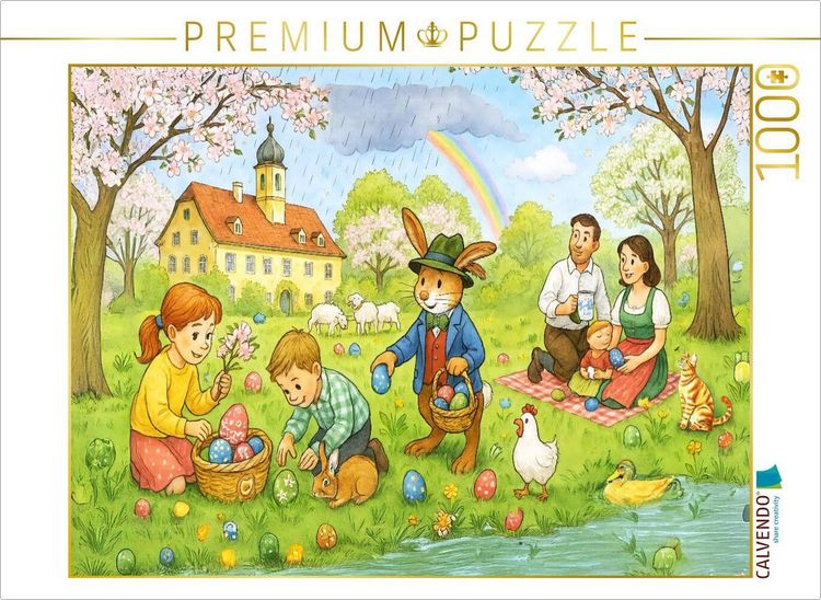 Produktbild: CALVENDO Puzzle Bayerisches Osterwunder im Wimmelbild | 1000 Teile Lege-Gr&ouml;&szlig;e 64x48cm Foto-Puzzle f&uuml;r gl&uuml;ckliche Stunden