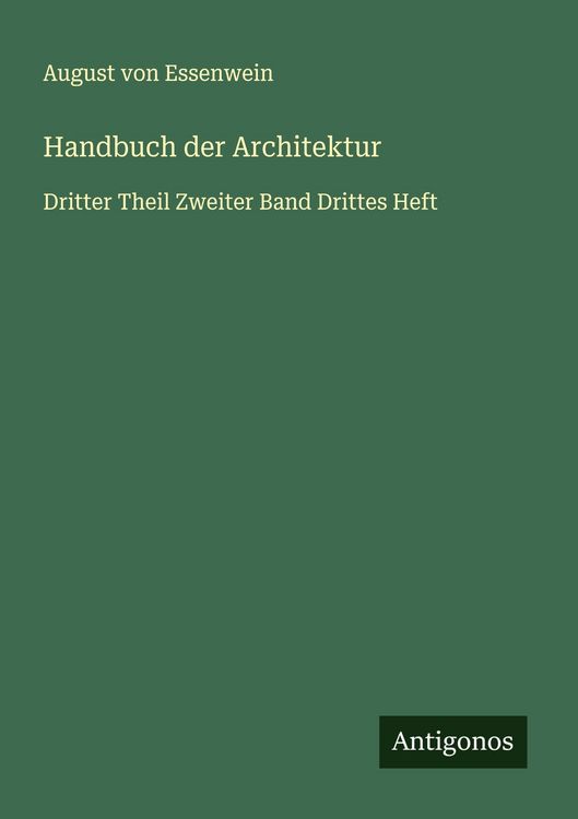 Produktbild: Handbuch der Architektur