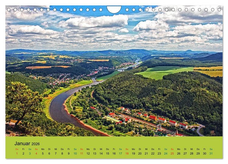 Produktbild: Im Elbsandstein - S&auml;chsisch-b&ouml;hmische Schweiz (Wandkalender 2026 DIN A4 quer), CALVENDO Monatskalender