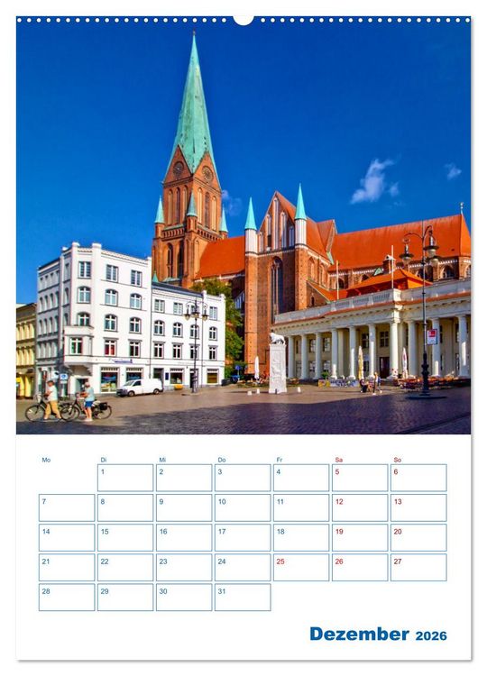 Produktbild: Residenzstadt Schwerin - Mecklenburg-Vorpommern - Terminplaner (hochwertiger Premium Wandkalender 2026 DIN A2 hoch), Kunstdruck in Hochglanz