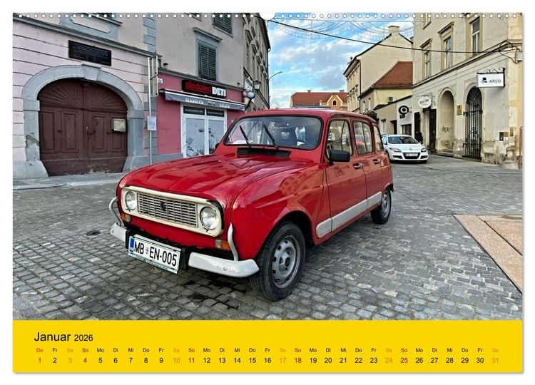 Produktbild: Historische Renault (Wandkalender 2026 DIN A2 quer), CALVENDO Monatskalender
