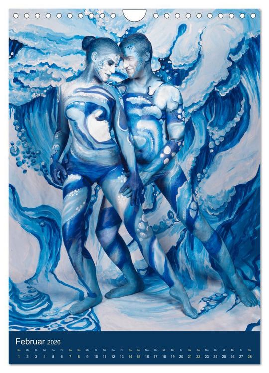 Produktbild: Bodypainting Adventures - Farbe auf nackter Haut (Wandkalender 2026 DIN A4 hoch), CALVENDO Monatskalender