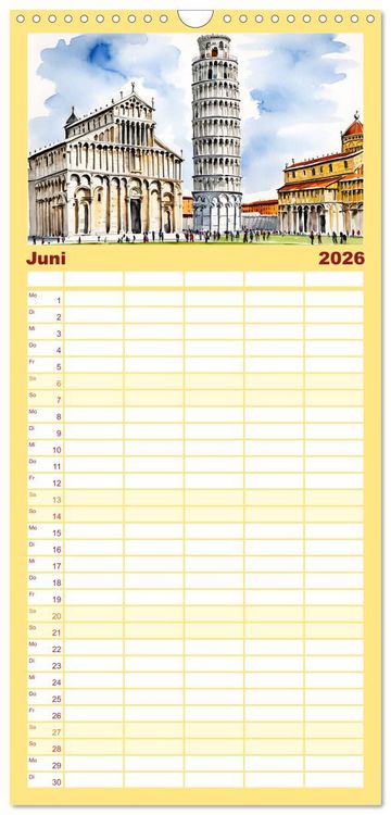 Produktbild: Familienplaner 2026 - Italien - La dolce vita mit 5 Spalten (Wandkalender, 21 x 45 cm) CALVENDO